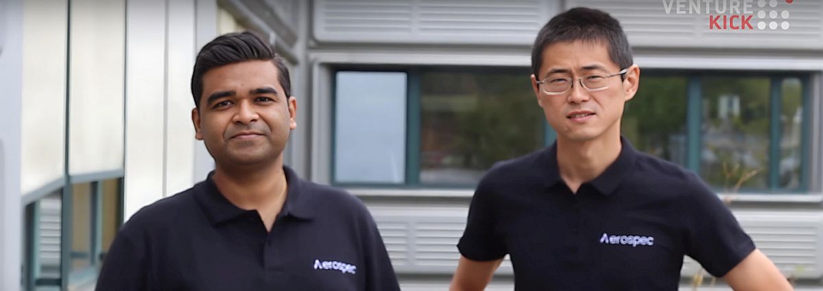 Co-founders of Aerospec:  CSO Satoshi Takahama and CEO Nikunj Dudani