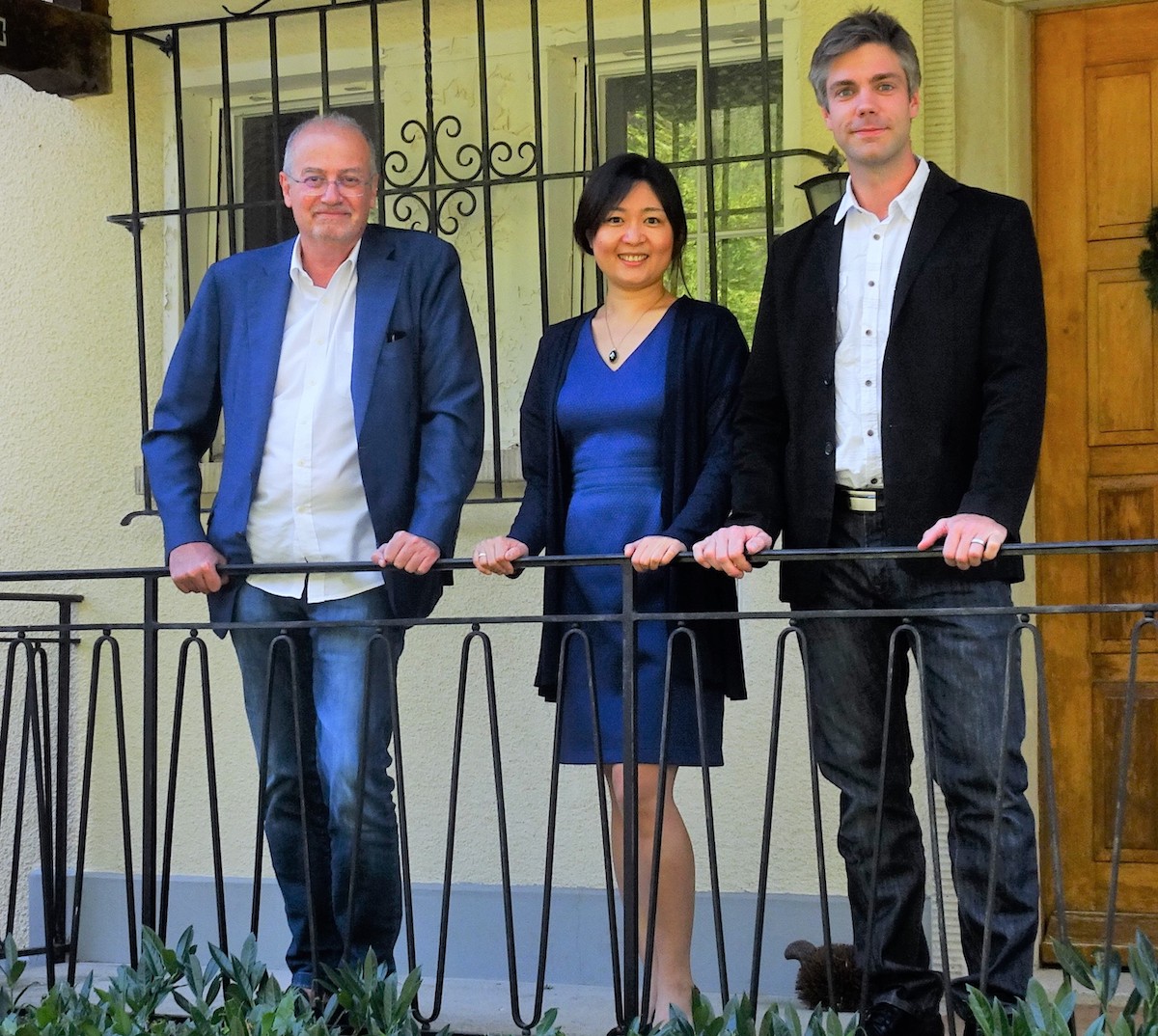 Founder team: Prof. Raymond Miralbell (left), Dr. Christina Vallgren (middle) and Dr. Marcus Palm (right).