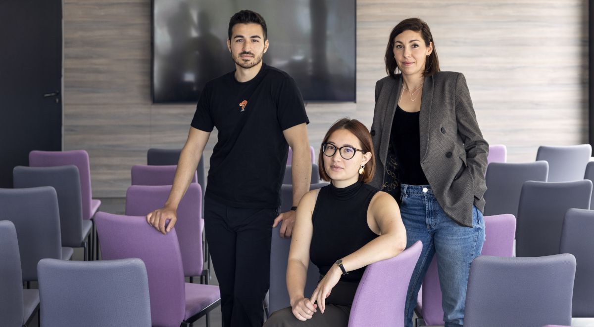 Photo L-R HackCapital co-founders Arman Anatürk, Camille Bossell and Emilie Dellecker