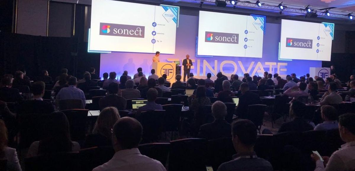 Sonect on stage at Finnovate