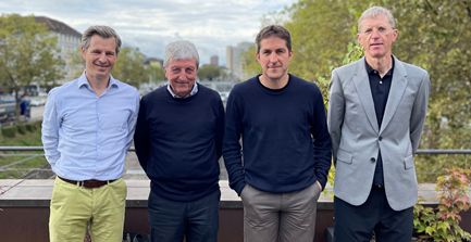 Der neue Verwaltungsrat der Sport Components AG mit Philipp Sauber, Peter Ruckstuhl, Pius Kobler und Cees de Witte (von links nach rechts)