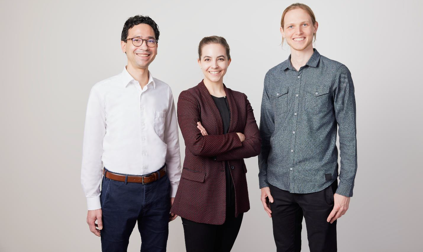 L-R: Weyde Lin (COO), Murielle Schreck (CEO), and Fabian Schmid (CTO)