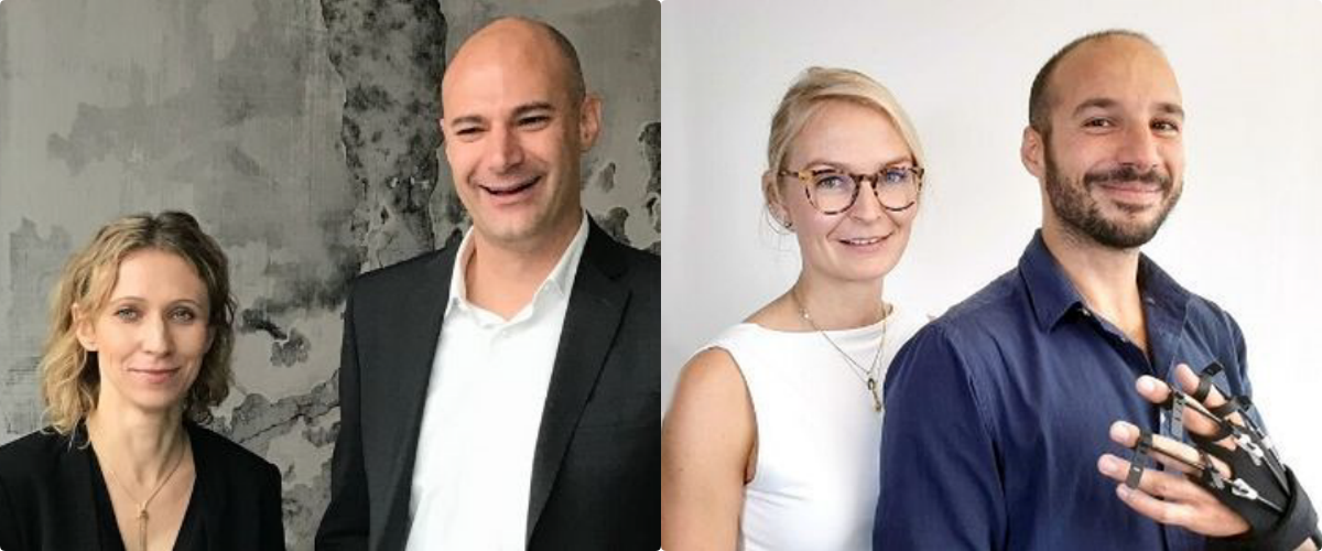 Adiposs Co-founders Justyna Plewka and Andrej Babic; Emovo CEOO Iselin Frøybu and CEO Luca Randazzo 