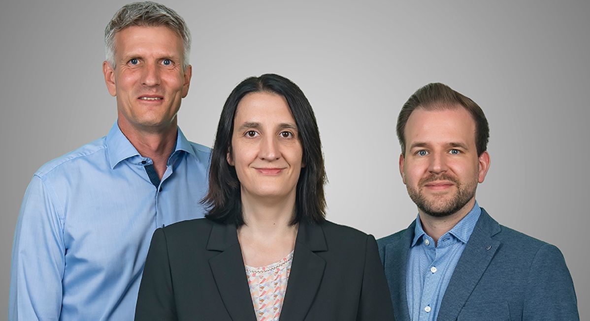Cornel Schmid (COB), Esther Cann (CEO) and Peter Roth (CTO)