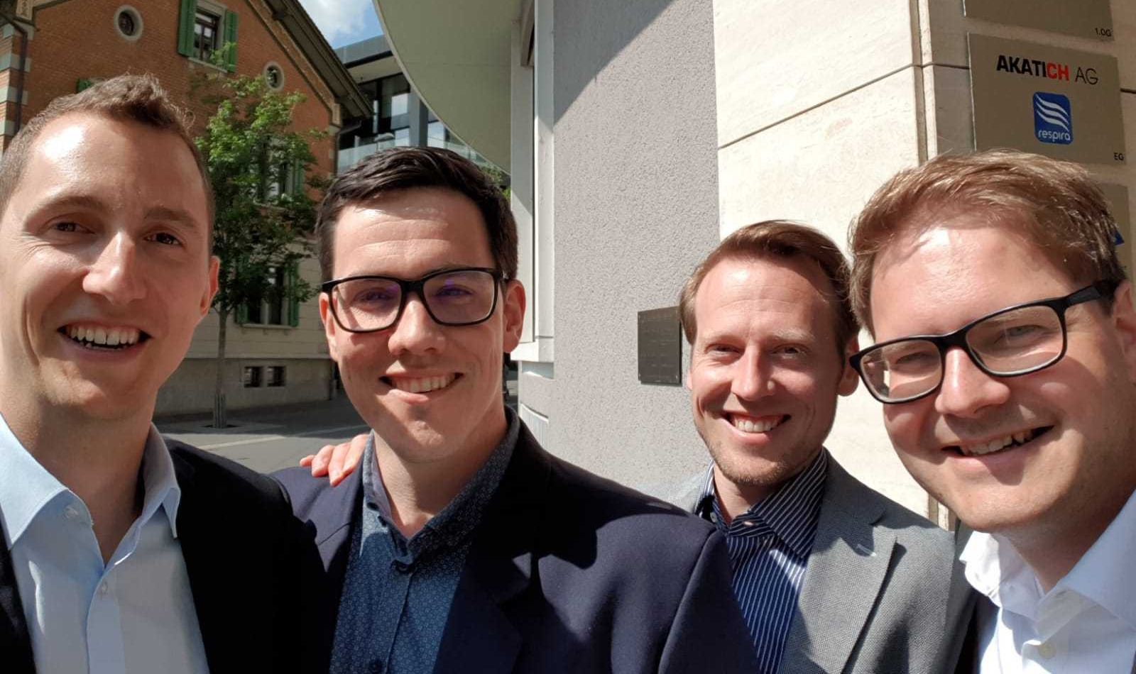 he founding members of i2 invest (from left to right): Marco Müller, Gregor Stadelmann, Markus Benz, Dominik Hertig