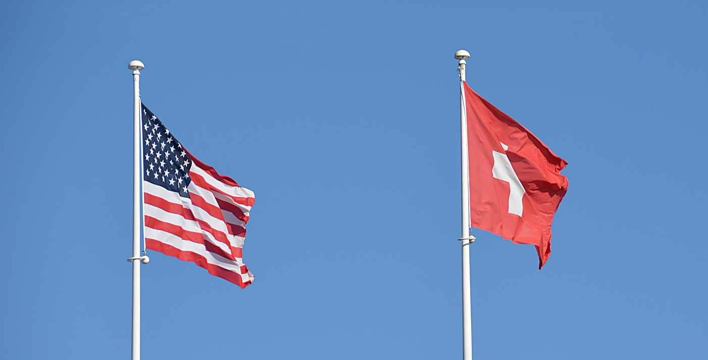 US and Swiss flag